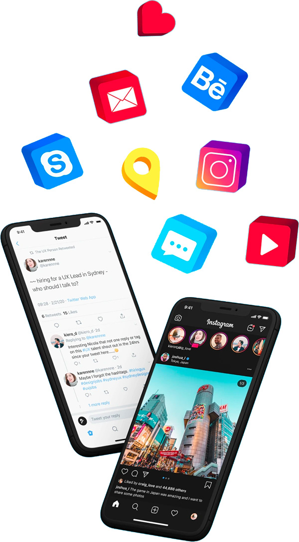 Social media UI/UX